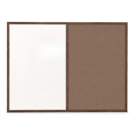United Visual Products Slim Style Indoor Enclosed Radius Corkbo UVRDS48SB-WHITE-CORK